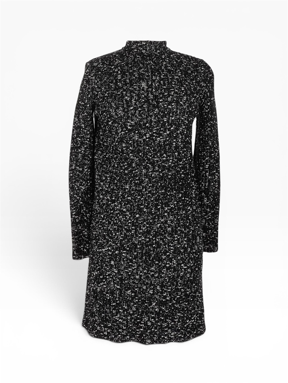 CÉLINE Paris Phoebe Philo FW14 Marled Rib Knit High-Slit Tunic Gown - M